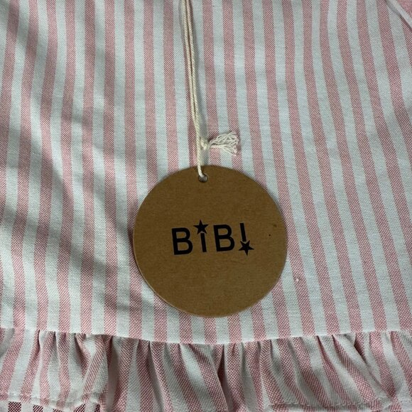 BiBi Womens Small Sweetheart Style Color Block Tiered Dress Ruffles Striped NWT - Picture 4 of 8